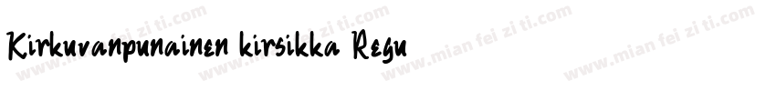 Kirkuvanpunainen kirsikka Regular字体转换